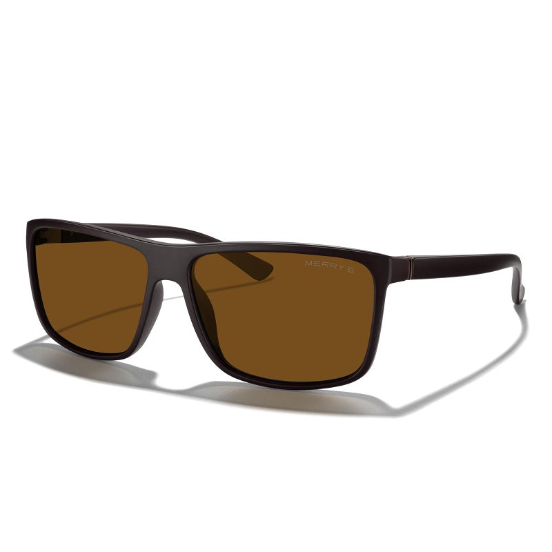 MERRY'S Rectangular Polarized Sports Sunglasses for Men Women Cycling Driving Fishing UV400 Protection S8225 - Image 1